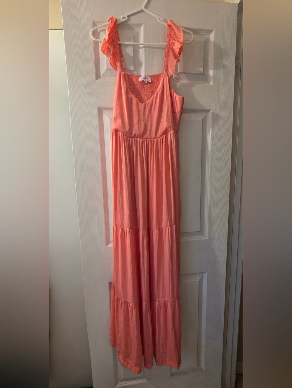 Soma Coral Ruffle-Strap Maxi Dress